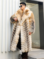 Nouvelle arrivée, veste d'hiver épaisse et chaude pour homme, veste en fourrure de renard, veste en fourrure de luxe