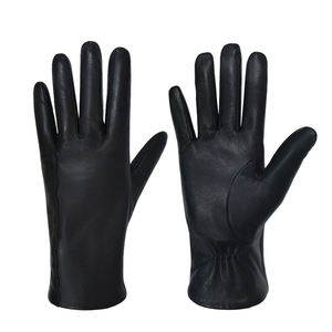 Guantes de Moda para Mujer, Guantes de Invierno de Cuero Genuino con Lazo Decorativo en el Puño, Resistentes al Viento, para Uso Diario, Formales y Cálidos - Product Image 5