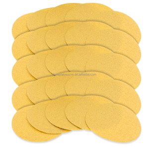 Disques abrasifs de <span class=keywords><strong>3</strong></span> pouces en or de qualité supérieure avec papier de verre OEM personnalisable à crochet rond et boucle pour machine à polir pneumatique - Product Image 1