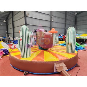 Toro mécanique gonflable à thème cactus pour rodéo western, jeu de cowboy, pour fêtes de carnaval western et <span class=keywords><strong>location</strong></span> commerciale - Product Image 2