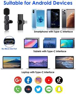 Professional Clip <strong>on</strong> Collar Lavalier Wireless Microphone for Samsung Huawei Xiaomi Android USB Type C <strong>Recording</strong> Condenser Mic - Product Image 6