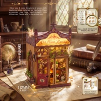 Kit de construction de maison miniature IIECREATE Book Nook DIY SL-47 Château avec interrupteur tactile en bois