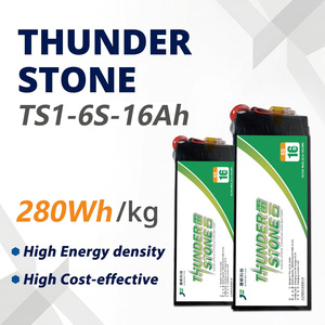 Batería semisólida <span class=keywords><strong>Thunder</strong></span> Stone UAV para Drones Multi-rotor VTOL Mapping 6S 16000mAh 3C 10C 280Wh/kg batería Lipo - Product Image 1