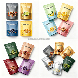 Custom Self Sealing <b>Bag</b> For Food Biscuit Candy With Transparent Window Heat Seal Resealable Snack <b>Packaging</b> <b>Bag</b> - Product Image 2