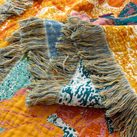 Nouvelle Couverture en Gaze de Coton Personnalisable Style Rétro Européen à Motifs Floraux et Végétaux, Teinture Réactive, pour Bureau - Collection 2025