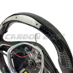 Volante de coche de fibra de carbono LED para Volkswagen <span class=keywords><strong>Golf</strong></span> MK6 4 <span class=keywords><strong>5</strong></span> 6 <span class=keywords><strong>GTI</strong></span> R Line MK5 <span class=keywords><strong>MK7</strong></span>, volante de coche personalizado - Product Image 5
