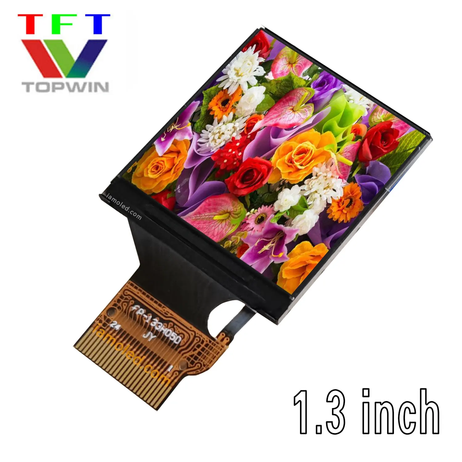 Topwin tampilan TFT-LCD kecil 1.3 inci 240x240 piksel multiwarna connector konektor tipe 4-kawat SPI tampilan antarmuka paralel