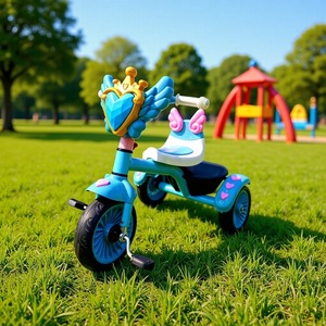 Kids Tricycle With Lights And Music For 2-4 Years Indoor Outdoor Use Foaming Wheels Color Mixing - Product Image 1