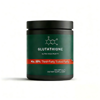 Capsules de glutathion réduit personnalisées en usine, haute concentration, supplément non-OGM hautement purifié à 98%+, OEM/ODM disponible