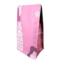 Pochette en aluminium à fond plat avec fermeture éclair, imprimée sur mesure, pour l'emballage d'aliments secs pour animaux de compagnie de 1 kg, 2 kg, 5 kg, avec valve