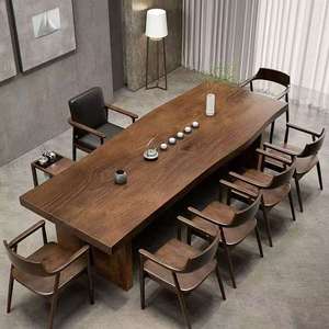 Tavolo da Pranzo in <span class=keywords><strong>Legno</strong></span> di Quercia Massiccio con Bordo Naturale, 6 Posti, Personalizzabile, Arredamento Moderno per Casa e Cucina, Direttamente dalla Fabbrica - Product Image 4