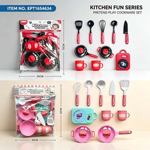 EPT1681549 Ensemble de vaisselle de cuisine assorti <span class=keywords><strong>pour</strong></span> filles, <span class=keywords><strong>kit</strong></span> de jeu de cuisine éducatif avec accessoires - Product Image 6