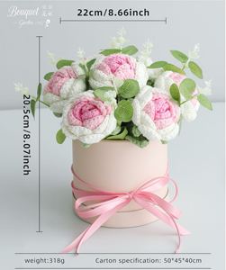 Nueva Planta Artificial Tejida a Crochet con Flores de Margarita, en Maceta, para Regalo de Navidad, Acción de Gracias, Boda, San Valentín, Día de la Madre - Product Image 3