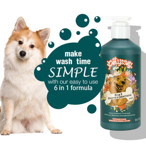 6 en 1 peau sensible naturelle PH équilibré produits de toilettage pour animaux de compagnie <span class=keywords><strong>anti</strong></span>-démangeaisons organique flocons d'avoine chien <span class=keywords><strong>chat</strong></span> shampooing - Product Image 1