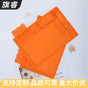 Silicone Tool Repair Pad Orange Rectangle Anti Static Heat Resistant For Mobile Phone Computer Repair - Product Image 3