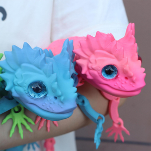 Modelo de <span class=keywords><strong>Lagarto</strong></span> Impreso en 3D con Ojos, Juguete de Animales Flexible, Estatua con Articulaciones Móviles, Decoración para el Hogar y la Oficina, Juguetes Interesantes, Regalos para Festivales - Product Image 1