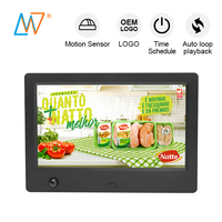 7 "médias vidéo annonces lecteur signalisation numérique Mp3 Mp4 affichage de lecture écran LCD 7 pouces avec capteur de mouvement