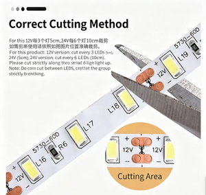 5630 LED <b>Strip</b> DC12V DC24V IP20 IP65 High Brightness Single Color Flexible Tape for Home Shop Outdoor Building - Product Image 4