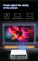 Projecteur Full HD M19 1080P 3D, Android WIFI LED Beamer pour Home cinéma et usage professionnel