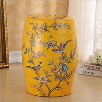Tabouret en céramique peint à la main avec motif floral de style chinois traditionnel, marque OTY, décoration d'intérieur et d'extérieur pour le Nouvel An chinois