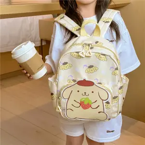 Mochila escolar fofa Kuromi Cinnamoroll para crianças, bolsa escolar Hello KT Hello Sanrioed My Melody de alta capacidade, presente de Natal para crianças, ideal para uso escolar