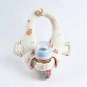 신생아 필수품 휴대용 무료 샘플 빠른 배달 모유 수유를위한 핸즈프리 조절 가능한 젖병 홀더