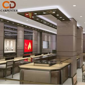 Espositore di gioielli Boutique di alta qualità Design della porta del controsoffitto vetrina in vetro negozio di ristrutturazione showroom layout interior design - Product Image 1