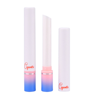 Tube de baume à lèvres, rouge à lèvres et brillant à lèvres vide, personnalisable, en or blanc, avec marquage à chaud, pour emballage cosmétique de marque privée