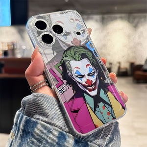 Funda transparente personalizada OEM con diseño de payaso para iPhone 17 Pro Max, cubierta trasera transparente estilo Joker, carcasa antigolpes, venta al por mayor - Product Image 5