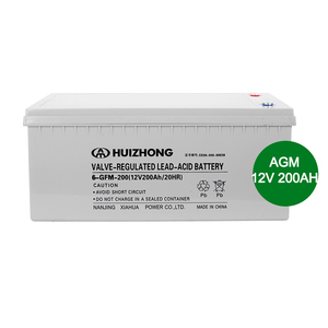 HUIZHONG Pin Dự Trữ Năng Lượng Mặt Trời Chu Kỳ Sâu 200Ah 250Ah 300Ah Pin Axit Chì Agm 12V 200Ah - Product Image 1