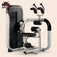 Machine à crunches assis avec pile de poids sélectionnable pour l'isolement des abdominaux et l'entraînement contrôlé de la flexion du tronc