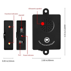 เครื่องไล่หนู กระรอก ตัวสัตว์ฟันแทะอื่นๆ สำหรับ<span class=keywords><strong>รถ</strong></span>ยนต์ แบบอิเล็กทรอนิกส์ อัลตราโซนิก ควบคุมศัตรูพืชอัจฉริยะ - Product Image 2