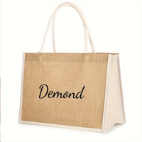 Étanche Portable Petite Toile De Jute Vin Jute Fourre-Tout Sacs Sacs Eco Toile Jute Sac D'épicerie Nature Réutilisable