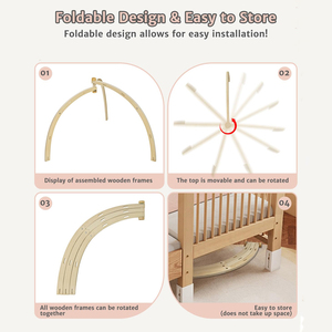 Pieghevole in legno per il bambino gioco palestra con 7 giocattoli sensoriali per il bambino appena nato tappetino attività palestra 6 zone di sviluppo pancia tempo tappetino - Product Image 5