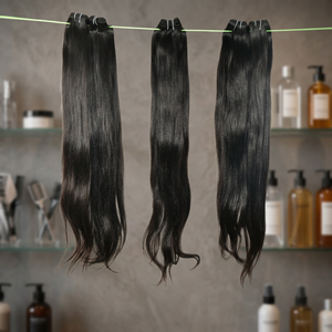 Lot de Cheveux Indiens Remy 100% Naturels, Vague Profonde, Non Traités, 100g, Tissage Lâche, Double Trame Faite à la Machine, Lisse, Qualité Authentique, Prix Abordable - Product Image 4