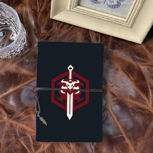Style Vintage A6 fait à la main cahier cravate fermeture 160 Pages idéal cadeau d'anniversaire pour soeur avec épée tête de Dragon forme hexagonale - Product Image 1