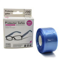 200 pièces/boîte lunettes jetables, couvre-jambes, coiffure, bricolage, barbier, coloration des cheveux, outil de coiffure, protecteur de lunettes, accessoire
