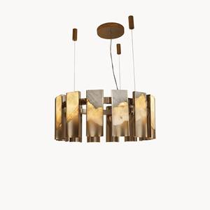 Luxe Marbre Cuivre Unique Or Courbé Lustre Blanc Chaud Nordique Français <span class=keywords><strong>Scandinave</strong></span> pour La Maison <span class=keywords><strong>Salon</strong></span> Salle À Manger Pendentif - Product Image 2