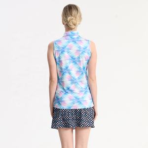 Camiseta Polo Deportiva Informal para Mujer, con Logotipo Personalizado de Marca Privada, Diseño Sublimado en Poliéster y Elastano, Camisetas de Golf para Damas - Product Image 3