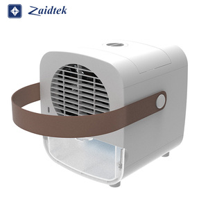 พัดลมไอน้ำแบบพกพาขนาดเล็ก เครื่องทำความเย็น พัดลมน้ำพลังงานแสงอาทิตย์แบบชาร์จไฟได้ พร้อมแบตเตอรี่ 2000mAh และไฟส่องสว่าง - Product Image 2