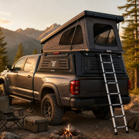Couverture de benne à enroulement manuel rétractable pour Ford F-250 Super Duty Crew Cab 2017-2023 en alliage d'aluminium