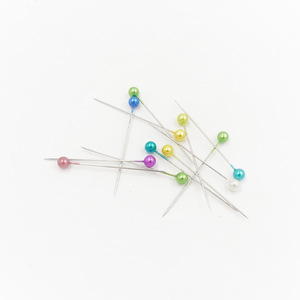 Dressmaker <b>Pins</b> 1 1/2 Inch Round Head Colorful Pearlescent Sewing <b>Pins</b> For Garment Positioning - Product Image 3