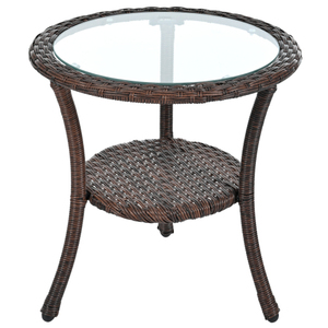 Ensemble de loisirs d'extérieur pliable moderne, 2 chaises simples en rotin avec table ronde en verre, écologique, parfaitement adapté aux patios - Product Image 6
