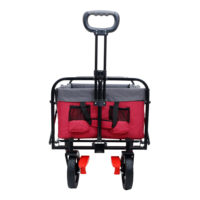 Chariot pliable robuste de 150 L, capacité de charge de 360 lb, portable avec roues pour les courses en extérieur
