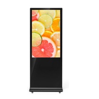 Écran publicitaire LCD de 55 pouces, affichage numérique en libre-service pour les entreprises, totem d'affichage numérique pour la rue, écran tactile, sol, SDK, ascenseur