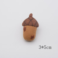 En gros, Appliques en tissu d'automne (citrouille, gland, chien, oie) sans colle pour pinces à cheveux, vêtements, sacs et accessoires de bricolage