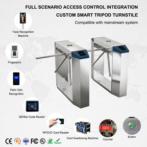 Tourniquets en acier inoxydable, tourniquet trépied, contrôle d'accès par carte RFID, anti-collision, moteur sans balais bidirectionnel, IP54, portail de sécurité - Product Image 5