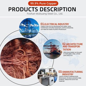 Wukuang Precio competitivo Barras de cobre Chatarra Alambre de cobre de alta calidad para diversas aplicaciones - Product Image 3