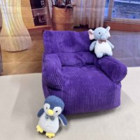 Fauteuil pouf pour adultes, adolescents et enfants, fauteuil pouf confortable et moelleux en velours côtelé avec rembourrage, canapé de sol pour salon