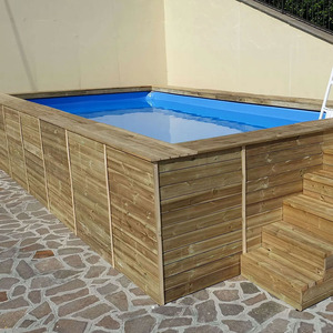 حوض سباحة خارجي كبير حديث مخصص للفيلات الفاخرة والفنادق والحدائق، مصنوع من مركبات الخشب والبلاستيك - Product Image 4